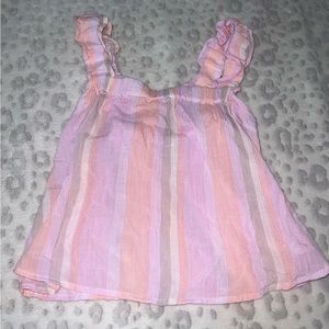 Pastel tank with adjustable bow on back